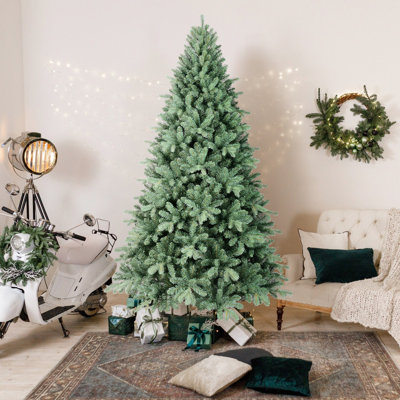 Arbre de Noël épinette bleu artificiel non éclairé