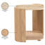 Table de bout Delorenzo en marbre beige et bois de chêne naturel-229379541