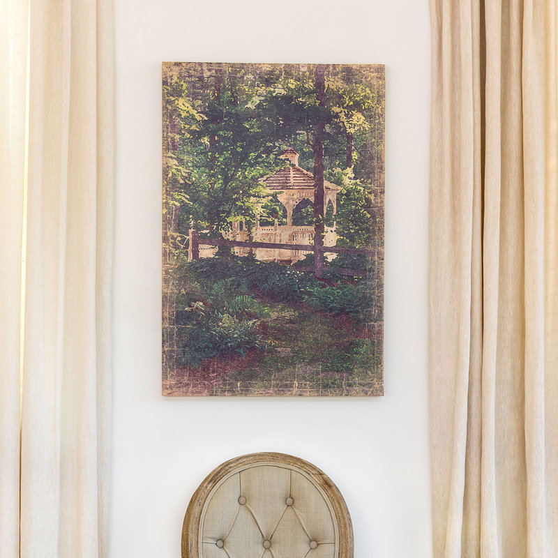 «Secret Garden Gazebo» par Nancy Nolan, reproduction sur toile sans cadre