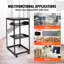 Support pour serveur à structure ouverte 20U, profondeur réglable de 15 à 40 po, support pour serveur mural autoportant ou mural, support audiovisuel à 4 colonnes avec roulettes