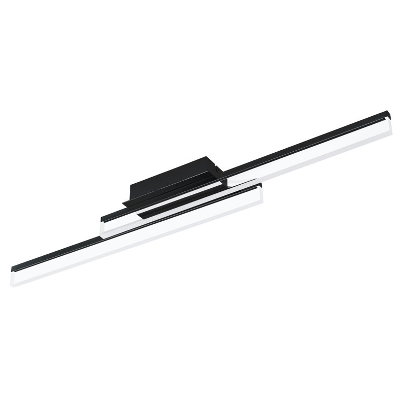 Mairead Acrylic LED Flush Mount, Matte Black