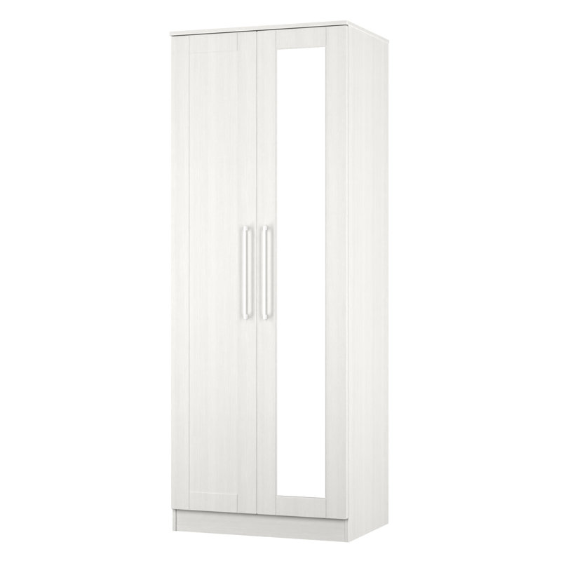Charone Manufactured Wood Wardrobe, White Ash