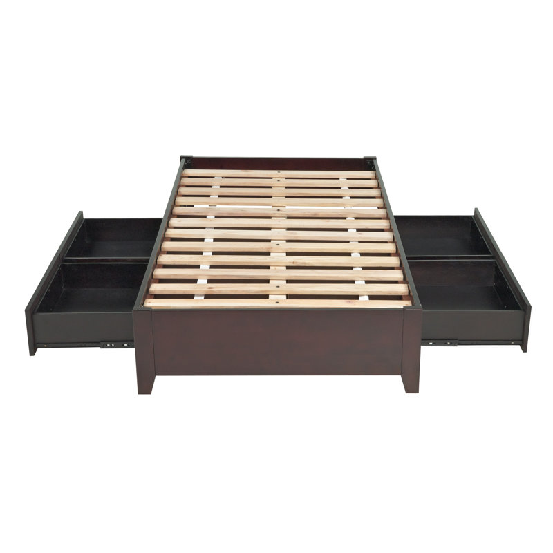 Mariel Solid Wood Standard Storage Bed, Full