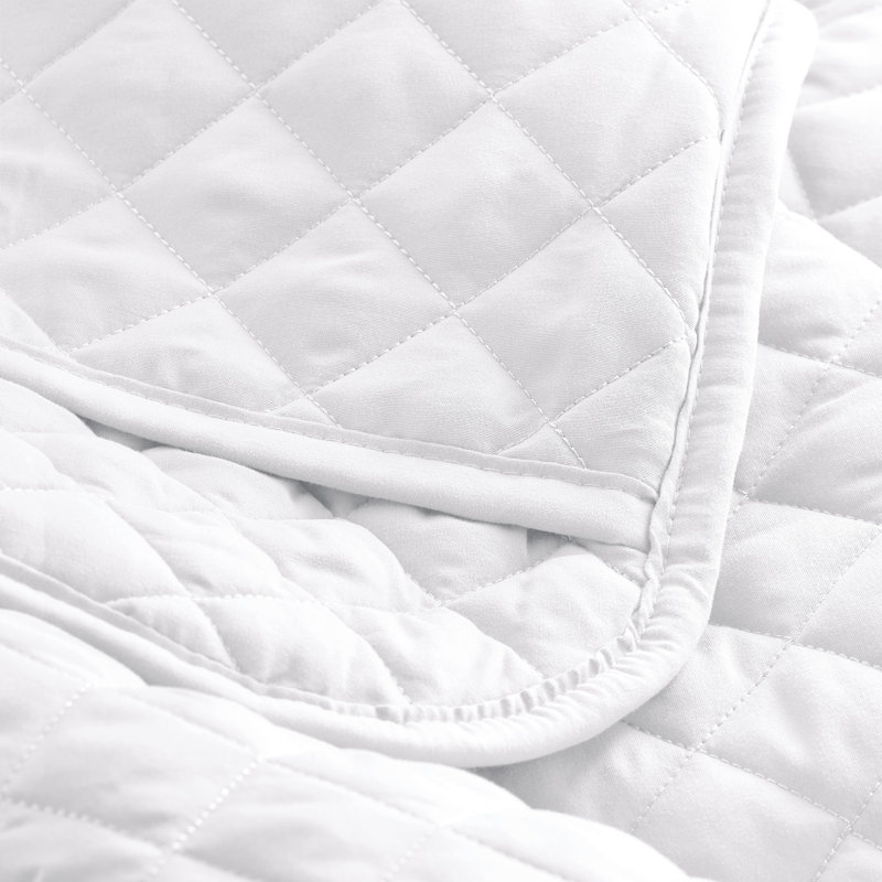 Ensemble de couvre-lit moderne et contemporain en microfibre 3 pièces , Blanc