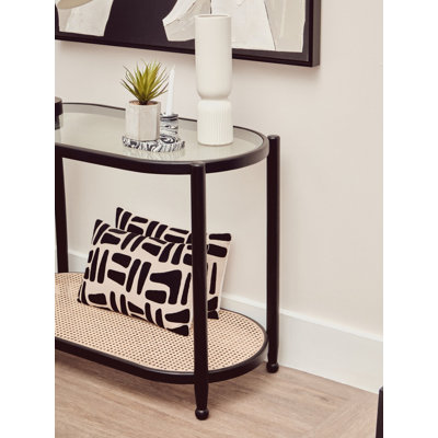 100cm Glass Top Console Table