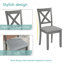 Ensemble de salle à manger moderne 5 pièces avec table carrée en bois et 4 chaises rembourrées pour espaces compacts-200254090-200254093