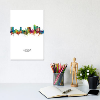 Lexington Kentucky Skyline Portrait by Michael Tompsett - Wrapped Canvas Gallery-Wrapped Canvas Giclée