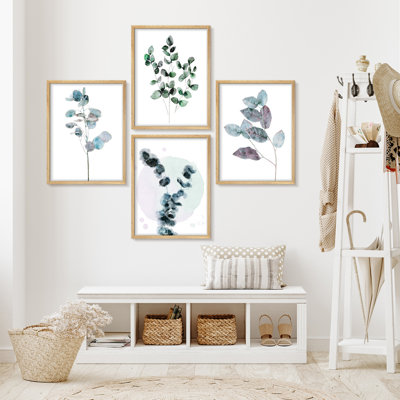 «Green Green Botanical Plants», œuvre d'art moderne, affiches encadrées, salle de bain