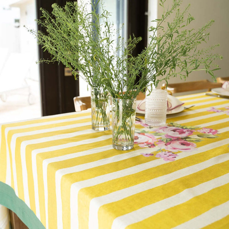 Lily Striped Tablecloth, 128" Rectangle