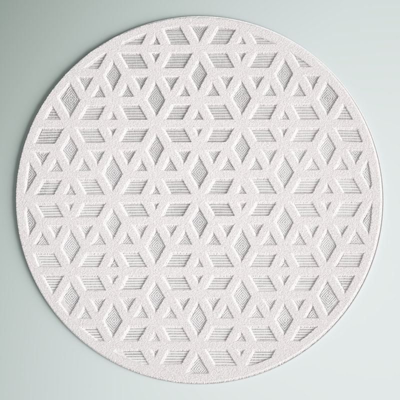 Tapis intérieur / extérieur Raeshelle, Rond 5 pi 3 po