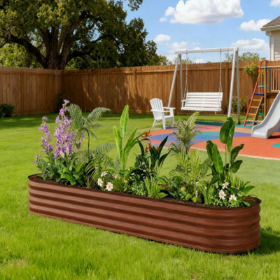 Metal Planter With Safety Edging