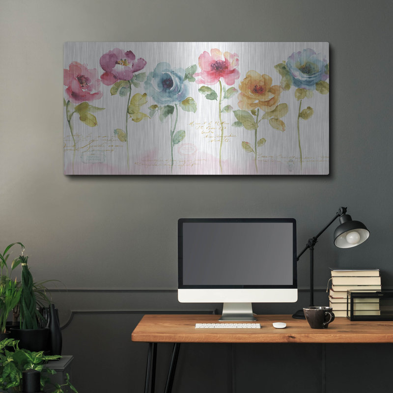 «Rainbow Seeds Loose Floral V» par Lisa Audit, H 24 po x l 48 po