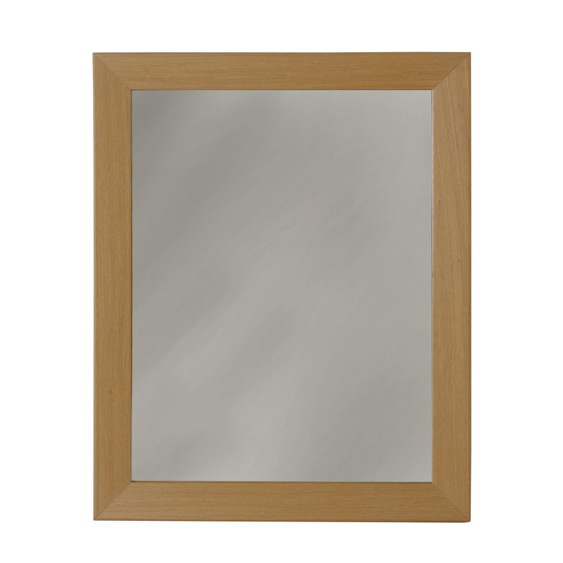 Alfret Wood Flat Wall Mirror