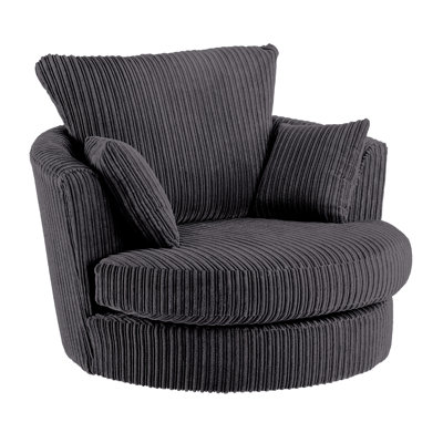 Moana Upholstered Swivel Barrel Chair