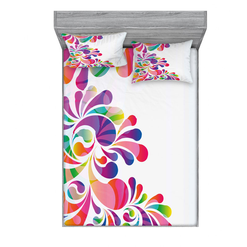 Microfiber Sheet Set, Queen Sheet Set with Fitted Sheet