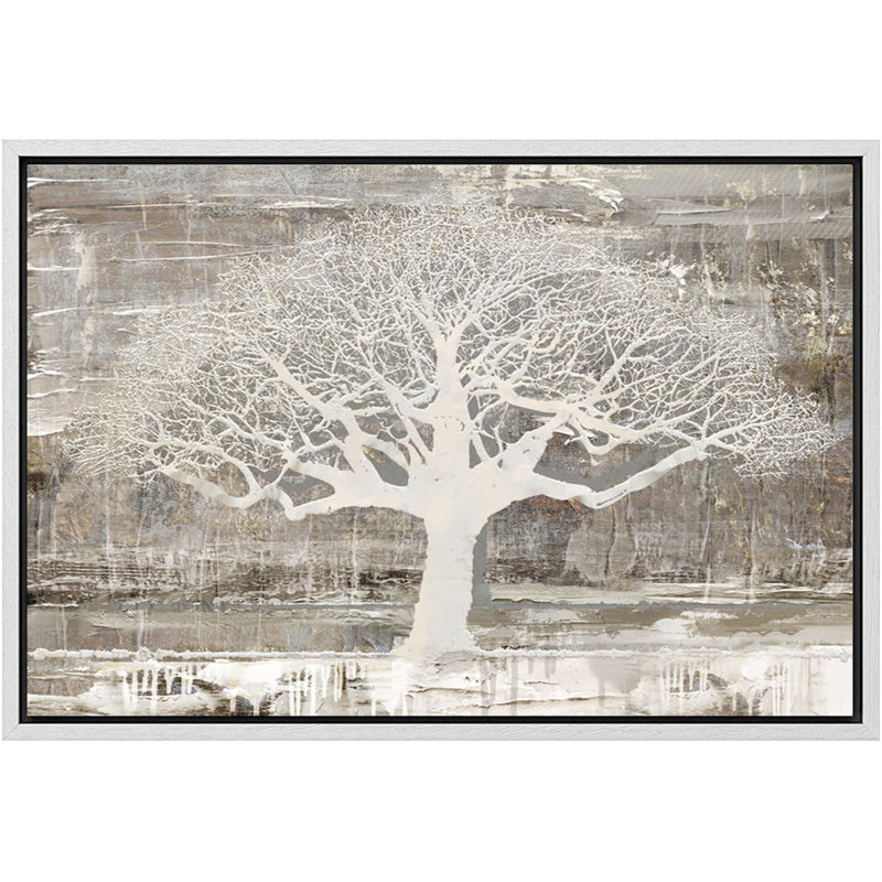 Illustration abstraite de branches d'arbre gris verdâtre, images murales neutres rustiques modernes, impression numérique sur toile giclée sur toile