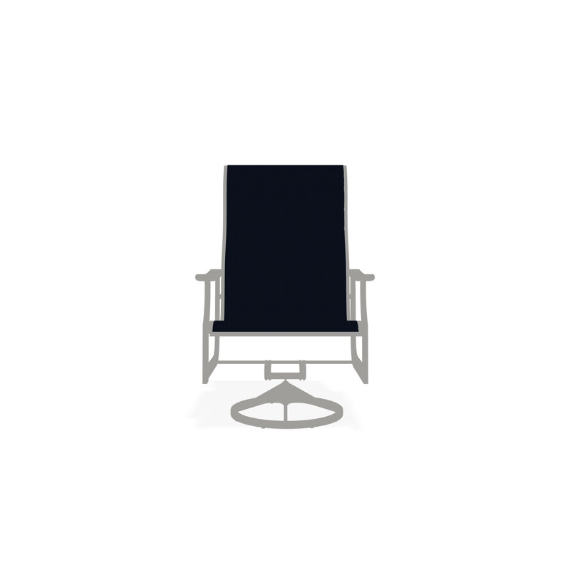 St. Catherine Polymer Outdoor Lounge Chair, Navy 13D Sunbrella®, Snow