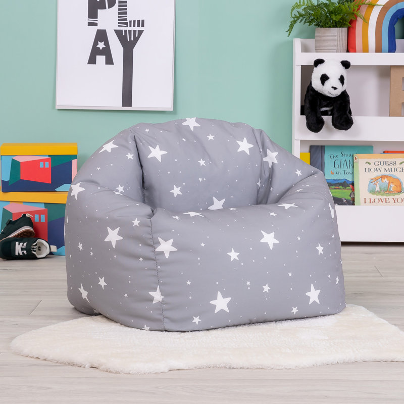 Kids Starry Skies Print Classic Bean Bag, Grey