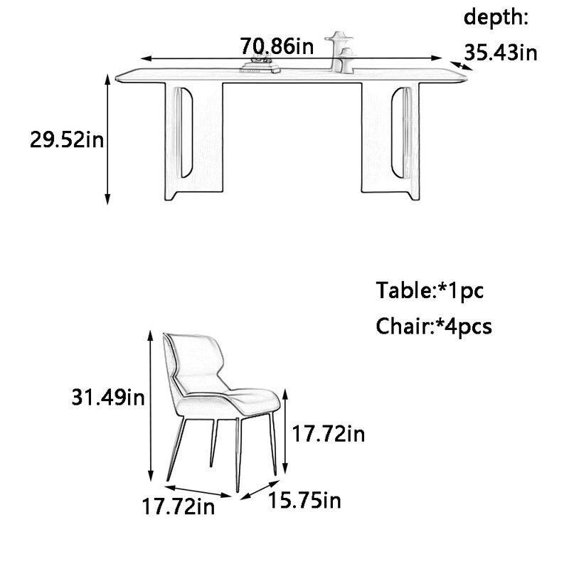 Klimek, 29.52"H x 70.86"L  x 35.43"W, 5