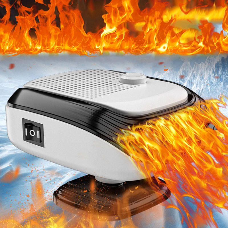 Car Heater Car Car Car Winter Interior Speed Heating 12V Heating Fan Defogging Heating Heater, White/Black