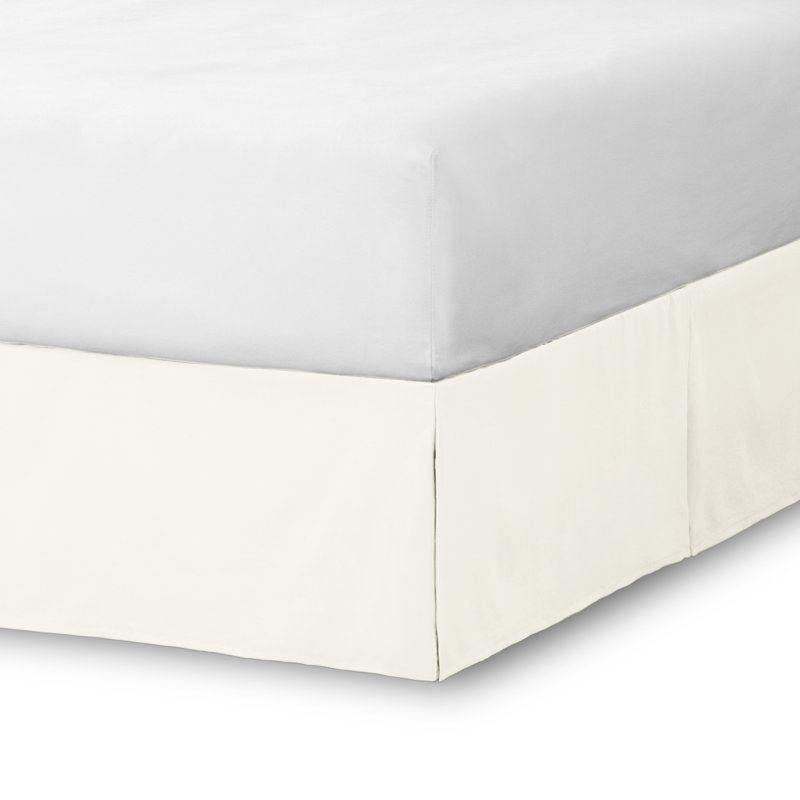Tailored 15" Pleated Bed Skirt, King, Cream