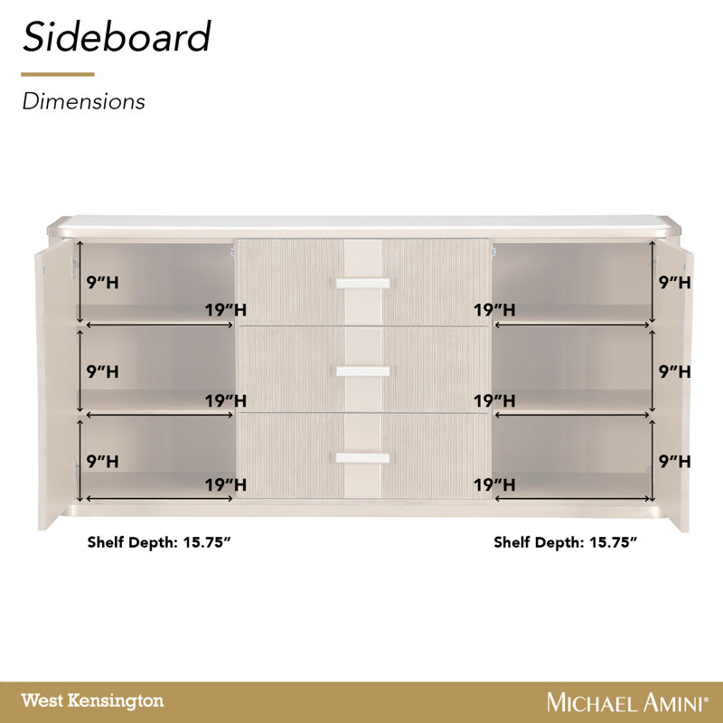 West Kensington Sideboard - Sea Salt Caramel, Tan