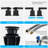 Modern 8-Inch Matte Black Bathroom Faucet - 2 Handles, Waterfall Vanity With Pop Up Drain Assembly And Supply Hose Sink-123061705