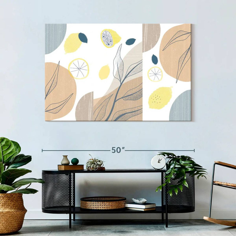 Boho Botanical Lemons, 32" H x 48" W