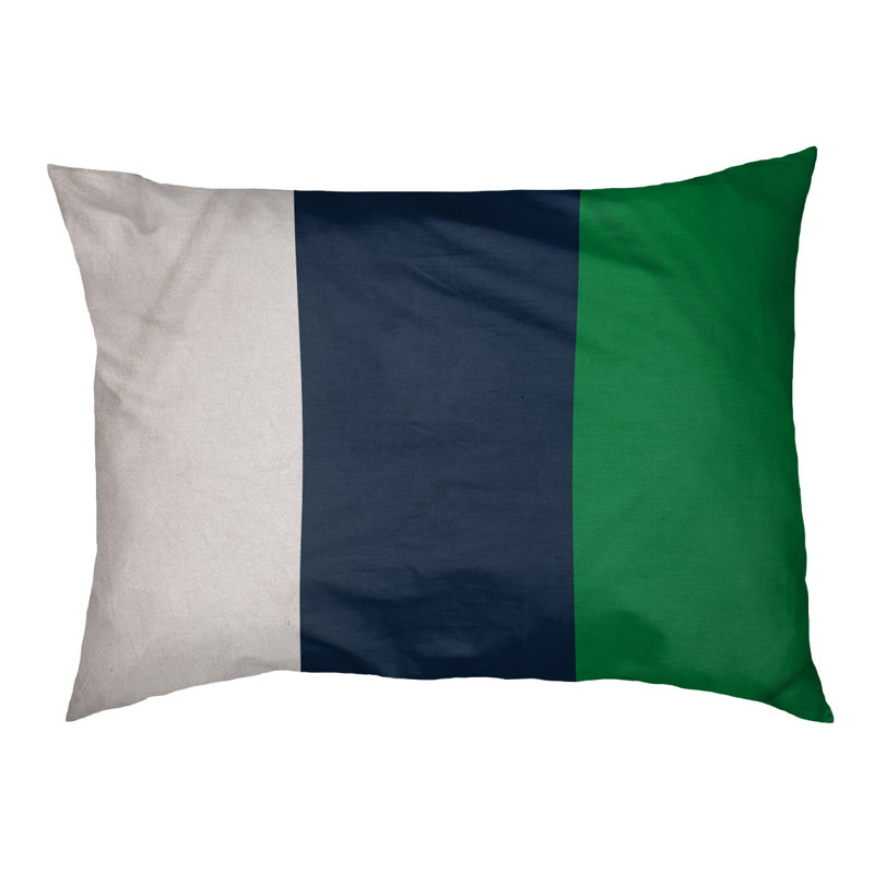Coussin Atlanta, Très grand (l 50 po x P 40 po x H 7 po), White/Blue/Green