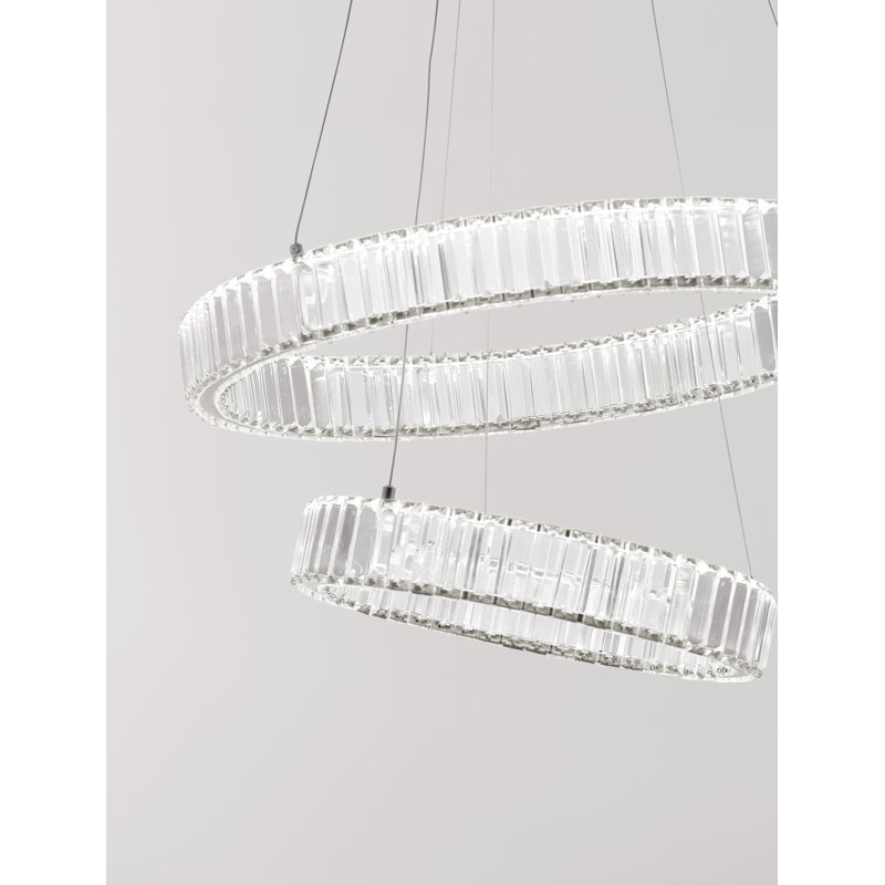 2 - Light Cylinder LED Chandelier