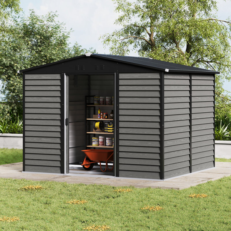 10x8FT Outdoor Metal Garden Storage Shed