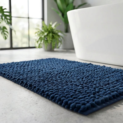 Super Soft Cushioned Rectangle Bath Mat with Slip-Resistant Backing