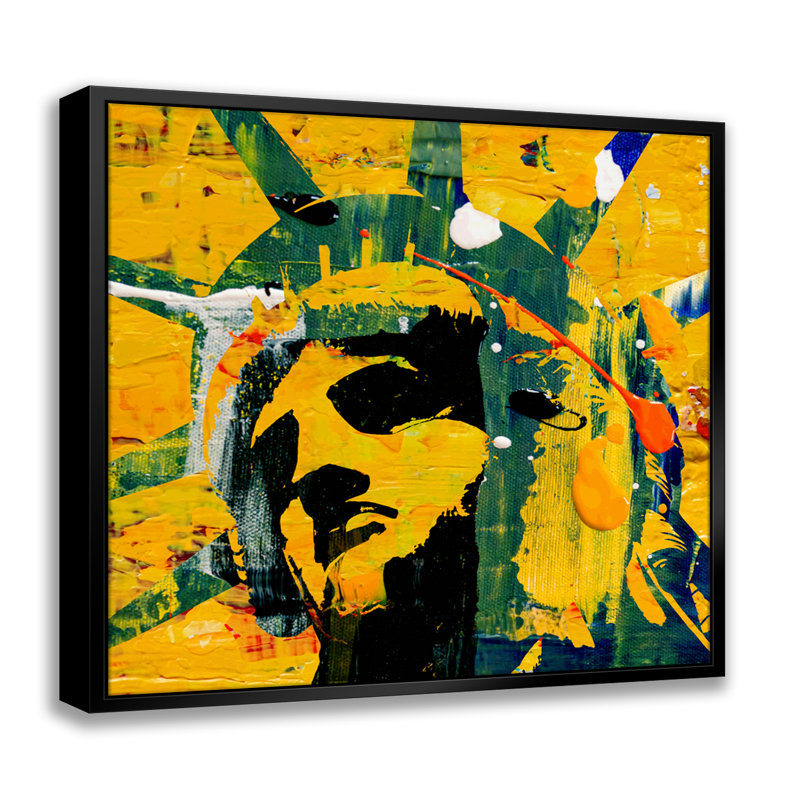 «Liberty I Pop Art», estampe numérique sur toile avec cadre flottant vertical, H 26 po x l 26 po