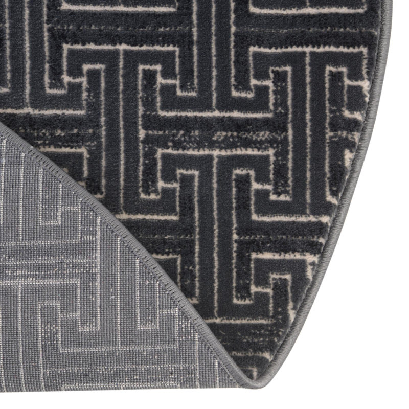 Abstract Indoor / Outdoor Rug, Round 5'3"