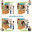 Outdoor Playhouse, Wood Kids Playhouse Cottage with Snack Bar, Half Door, Windows, Flowerpot Holders, Chalkboard, Tossing Game for Backyard, Imaginative Play, for Kids Age 3-6