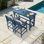 Ensemble de 3 tables de bar et chaises d'extérieur en PEHD, ensemble de 2 chaises hautes Adirondack avec table de bar rectangulaire, ensemble de tabourets de bar de patio, ensemble de bar de patio extérieur en PEHD pour balcon, porche, terrasse