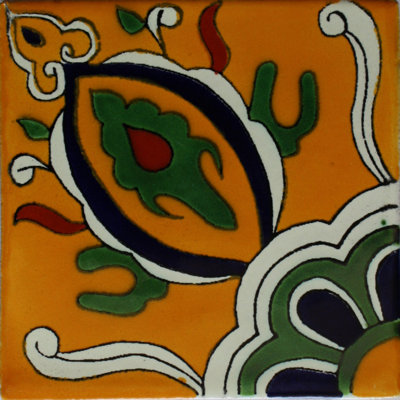 Carreau TalaMex Colima Talavera 2 pièces x 2 po 2 pièces