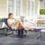 Chaise longue inclinable pliante à 5 niveaux, chaise de bronzage d'extérieur avec table d'appoint, coussin de tête et pochette de rangement-1768455327