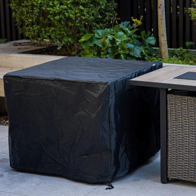 OuterMust 30" Fire Pit Table Cover, Waterproof Oxford Fabric Patio Cover, Black