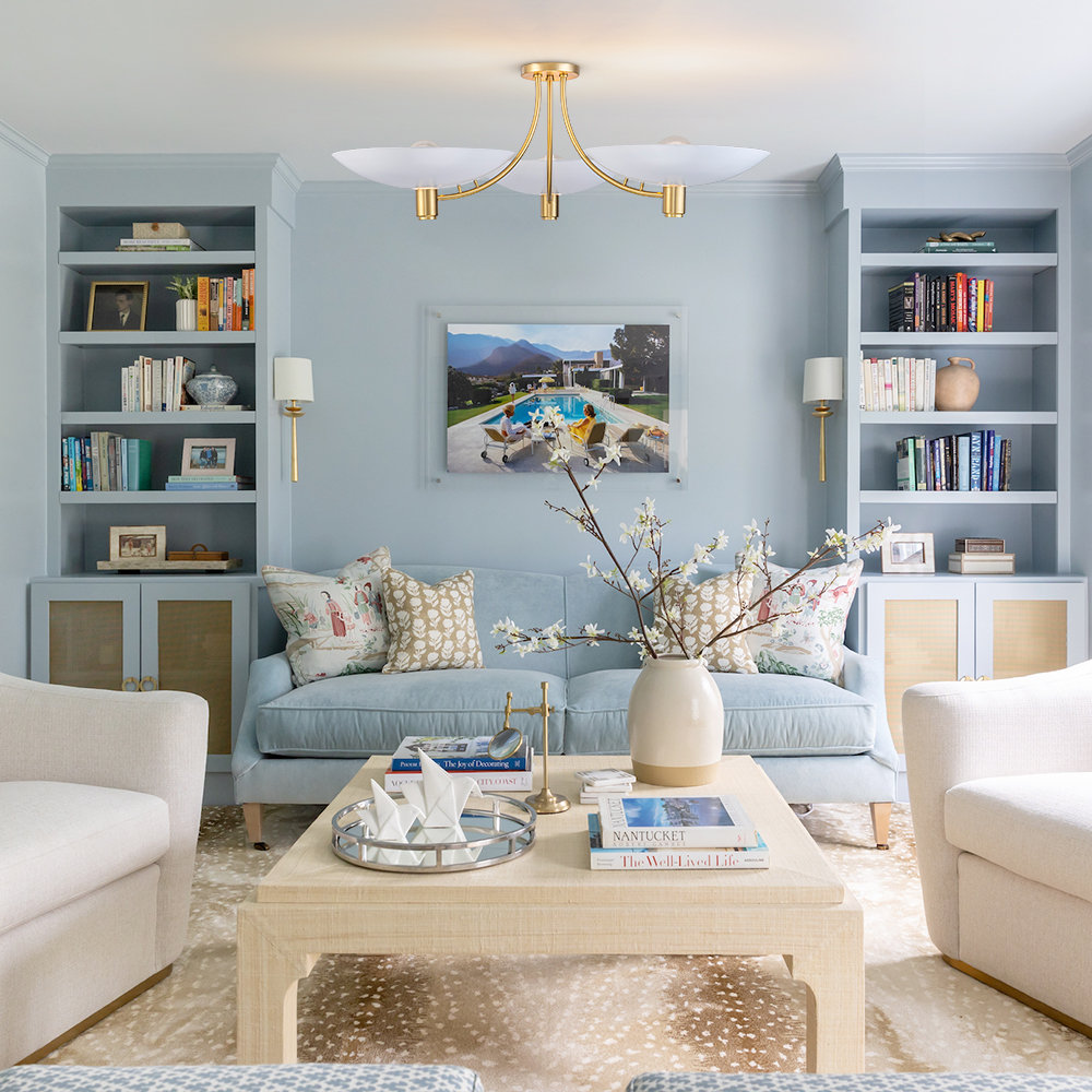 41" 3-Light Semi Flush Mount