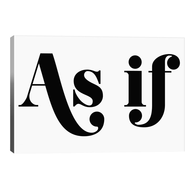 As If - Wrapped Canvas Print, 152.5 cm H x 101.5 cm W