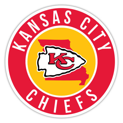 Kansas City Chiefs Bright Line - 16" Circle With State