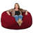  | 6 Ft Bean Bag Chair | Foam Filled - Removable Washable Cover, Burgundy Suede-972704452-953251228