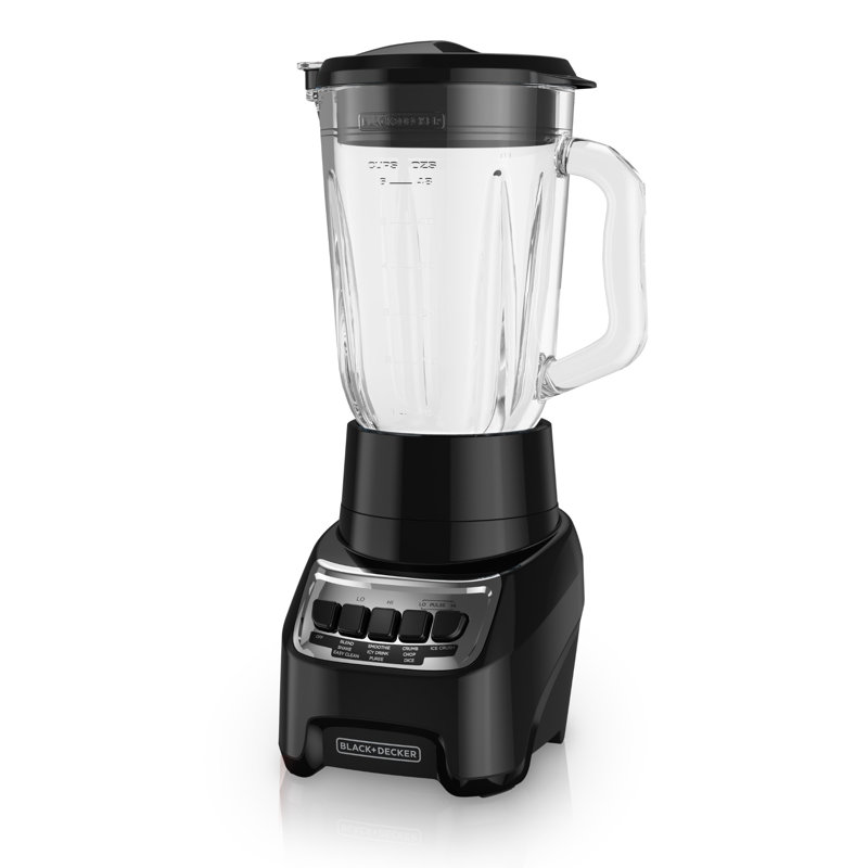 BLACK+DECKER BLACK+DECKER PowerCrush Countertop Blender, 6-Cup Glass Jar, 4 Speed Settings, Dishwasher Safe, 700W Motor