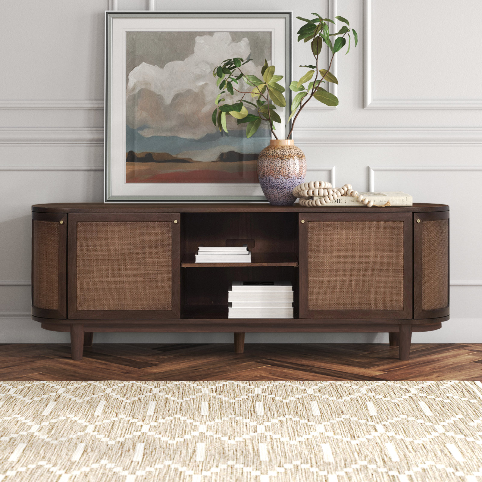 Salvatore 84'' Media Console, Brown