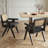 Rattan Dining Chair with Solid Wood Frame-499867112