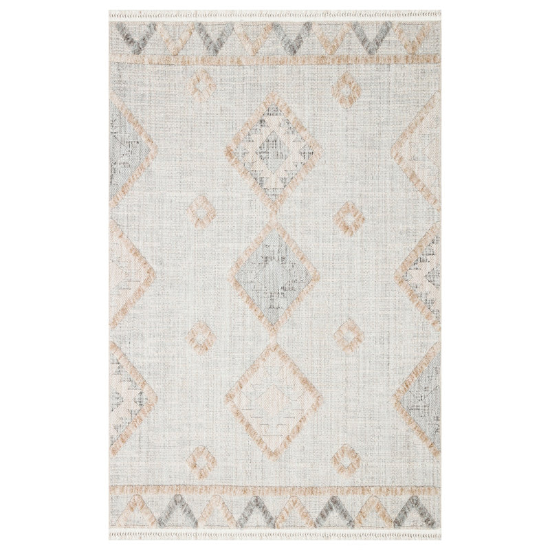 Tapis beige / brun Linke, Rectangle 3 pi 11 po x 5 pi 11 po