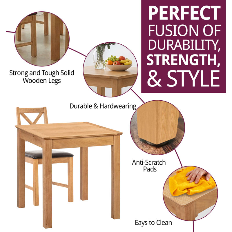 4 - Person Solid Oak Dining Set
