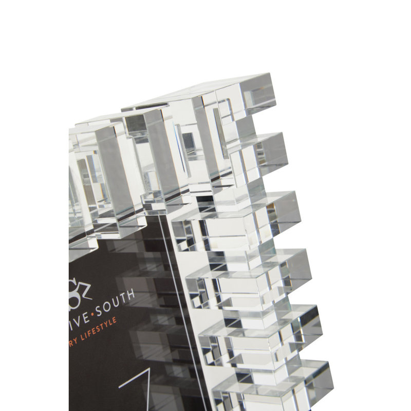 Lunar Clear Crystal Picture Frame with Mat