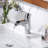 Single Hole Bathroom Faucet with Drain Assembly-86634266